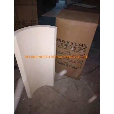 White 220kg/M3 230kg/M3 Calcium Silicate Pipe Insulation 650c 1000c 1100c